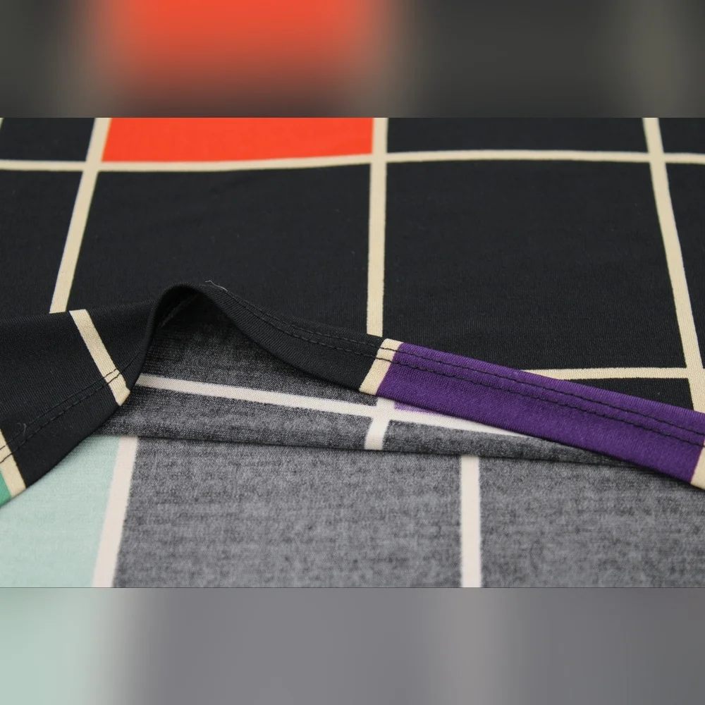 LuLaRoe Black Multicolor Block Sheer (M) - Picture 4 of 5